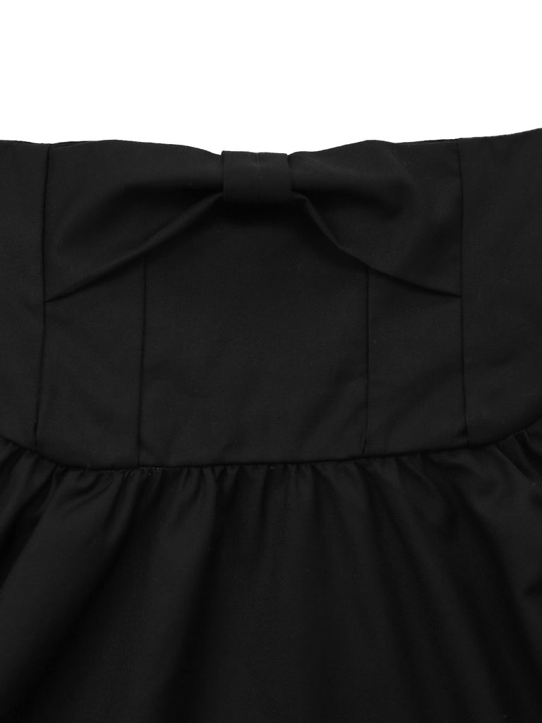 [Pre-Sale] 2PCS 1950s Off-Shoulder Knitted Sweater & Bow Skirt