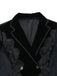 Black 1950s Embroidered Floral Victoiran Style Jacket