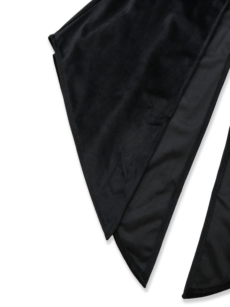 Black 1950s Embroidered Floral Victoiran Style Jacket