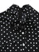 [Pre-Sale] Black 1950s Polka Dot Patchwork Tie Neck Jumpsuit