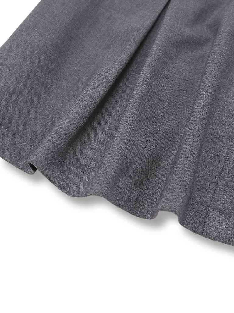 [Pre-Sale] Gray 1960s Solid Pleated Mini Skirt