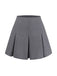 [Pre-Sale] 2PCS Red & Gray 1960s Twisted Knit Top & Pleated Skirt