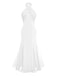 1930s Solid Chiffon Criss Cross Strapless Convertible Dress