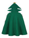 Green Christmas Tree 3D Embellished Hooded Cape
