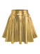 2PCS Metallic 1970 Disco Off-Shoulder Top & Pleated Skirt
