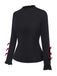 [Pre-Sale] Black 1950s Turtleneck Bow Decor Knitted Top
