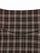[Pre-Sale] 2PCS Brown 1940s Knitted Faux-2PCS Blouse & Plaid Skirt