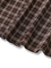 [Pre-Sale] 2PCS Brown 1940s Knitted Faux-2PCS Blouse & Plaid Skirt