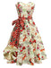 [Pre-Sale] 1950s Christmas Candy Cane Santa Bow Strapless Dress