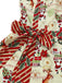 [Pre-Sale] 1950s Christmas Candy Cane Santa Bow Strapless Dress