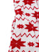 Red 1980s Christmas Print Flannel Hooded Pajama Jumpsuit