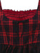 [Pre-Sale] Red & Black 1950s Plaid Bow Mesh Dress