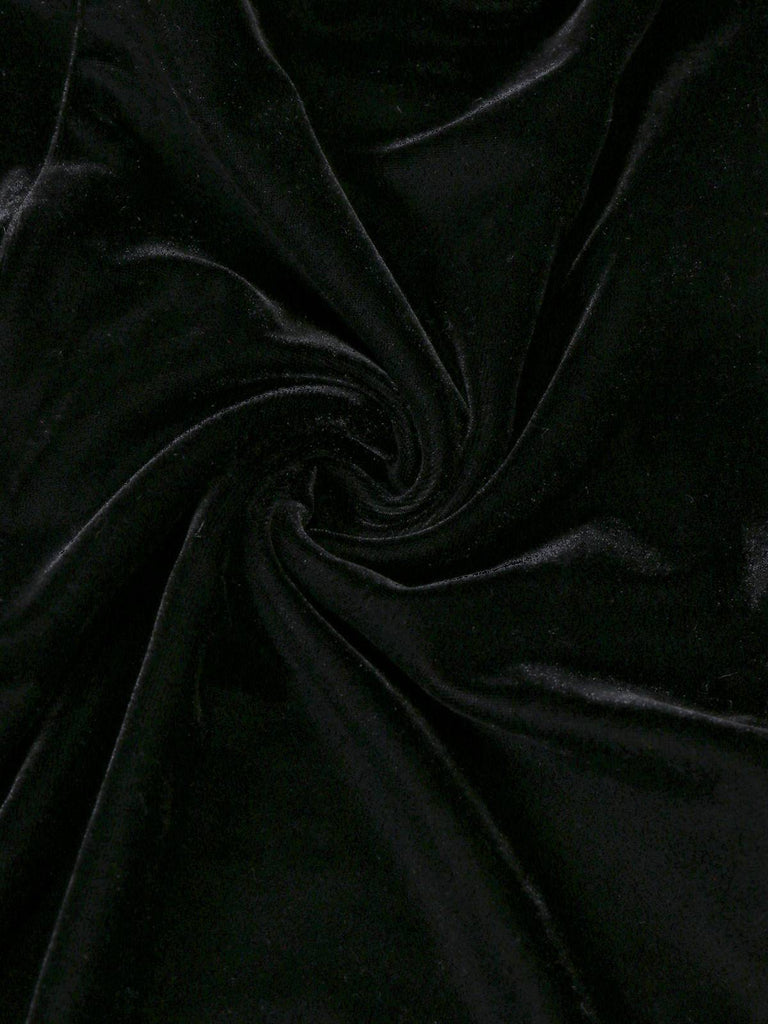 [Pre-Sale] Black 1930s Sequined Velvet Cutout Slit Fishtail Dress