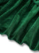 Green 1960s Velvet Bowknot Stand Collar Tiered Dress