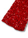 Red 1960s Sequined Bow Round Neck Long Sleeve Dress