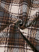 [Pre-Sale] Brown 1940s Cotton Plaid Asymmetrical Lapel Coat