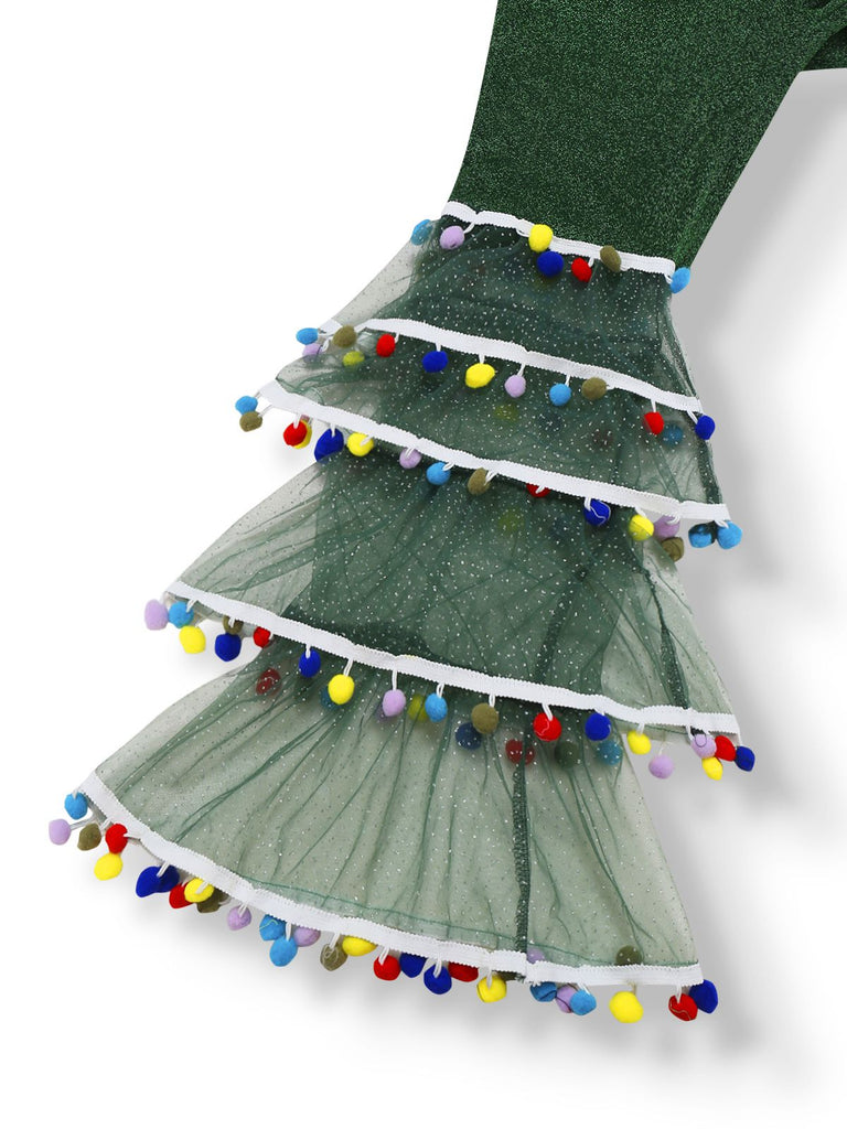 [Pre-Sale] Green 1980s Solid Sparkly Mock Mesh Jumpsuit