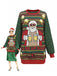 1950s Christmas Beer Santa Cheers Sweater