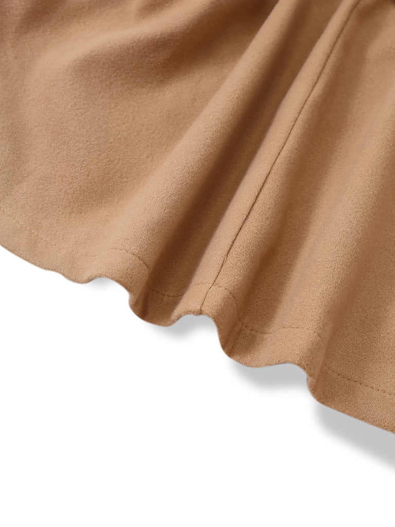 1970s Solid Turtlenecck Belted Cloak Jacket