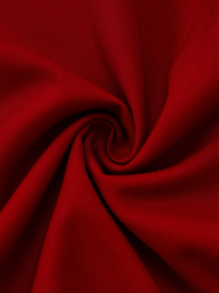 [Pre-Sale] Red 1930s Lapel Trapeze Neckline Plaid Mermaid Dress