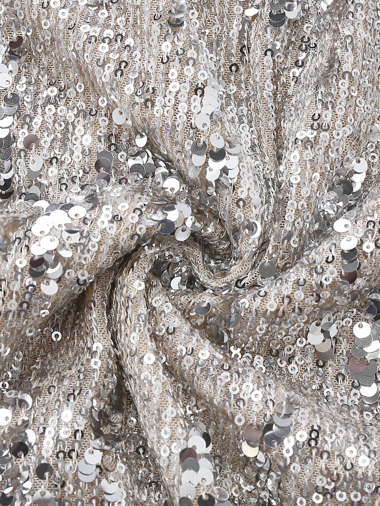 [Pre-Sale] [Plus Size] Black 1950s Velvet Sequin V-Neck Long Sleeves Dress