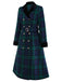 [Pre-Sale] Blue & Green 1940s Plaid Notched Collar Coat