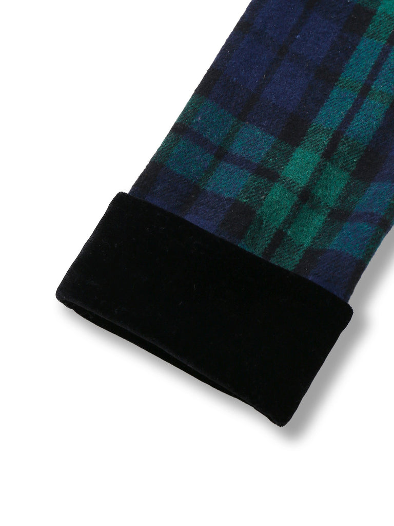 [Pre-Sale] Blue & Green 1940s Plaid Notched Collar Coat