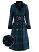 [Pre-Sale] Blue & Green 1940s Plaid Notched Collar Coat