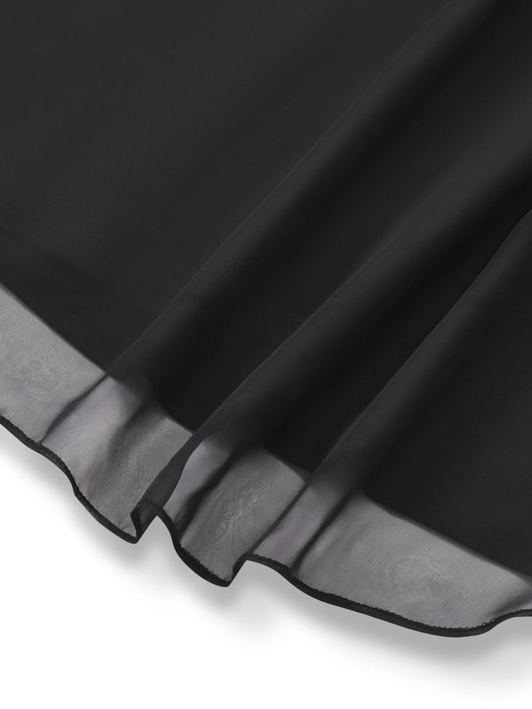 [Pre-Sale] Black 1920s Beaded Sequin Irregular Hem Dress