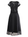 [Pre-Sale] Black 1920s Beaded Sequin Irregular Hem Dress