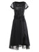 [Pre-Sale] Black 1920s Beaded Sequin Irregular Hem Dress