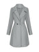 1940s Solid Faux Wool Wide Lapel Swing Coat
