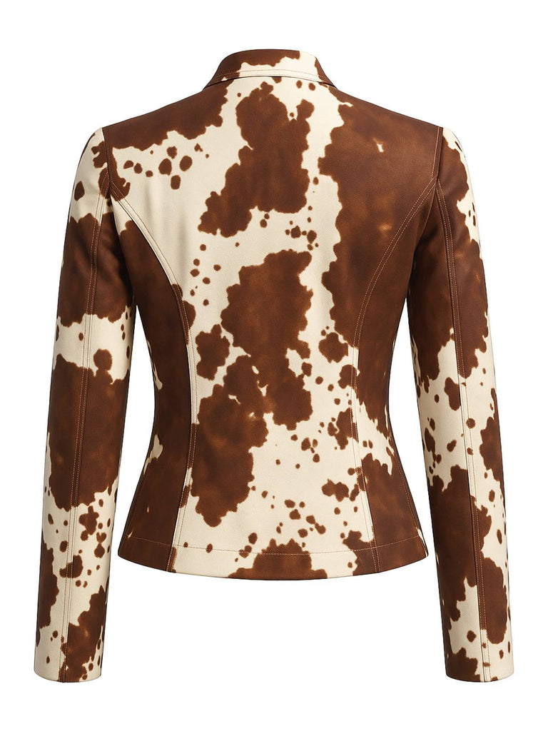 Brown 1970s Western Cowgirl Buttoned Jacket