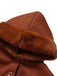 Brown 1950s Faux-Wool Hooded Button Coat