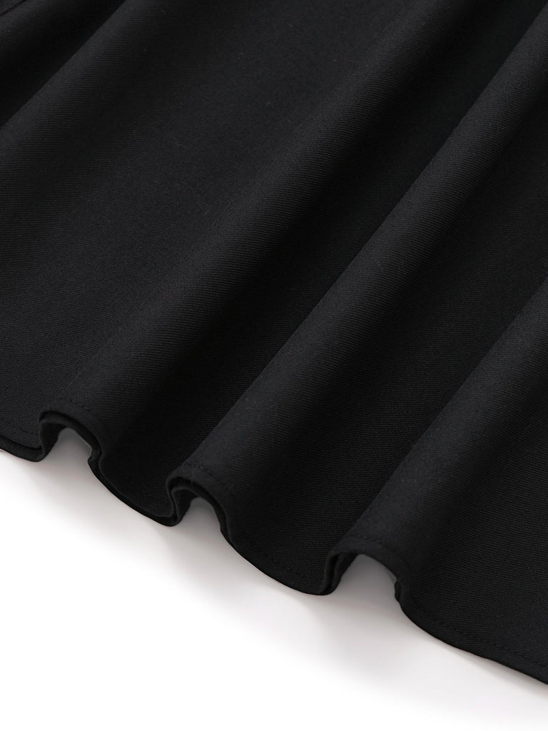 [Pre-Sale] Black & Red 1950s Sweetheart Stripe Knit Halter Dress