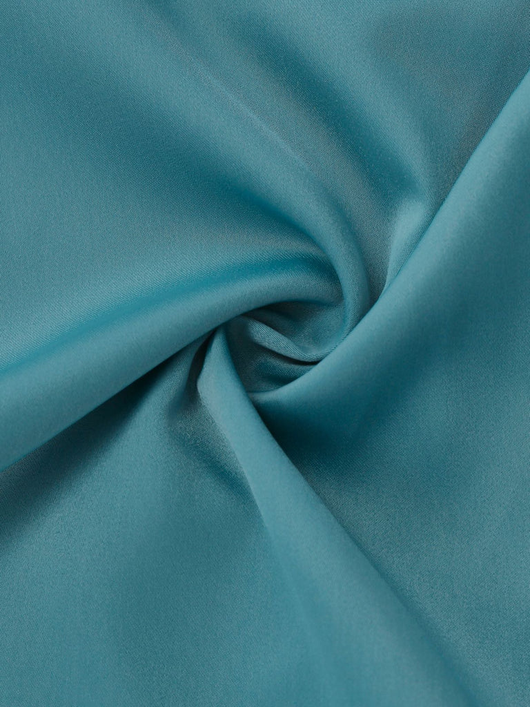 [Pre-Sale] Blue 1970s Fur-Trim Lapel Sequin Belted Jumpsuit