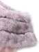 Pink 1950s Multi-Layer Fur Collar Patchwork Coat