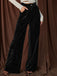 1970s Solid Velvet Wide Leg Pants