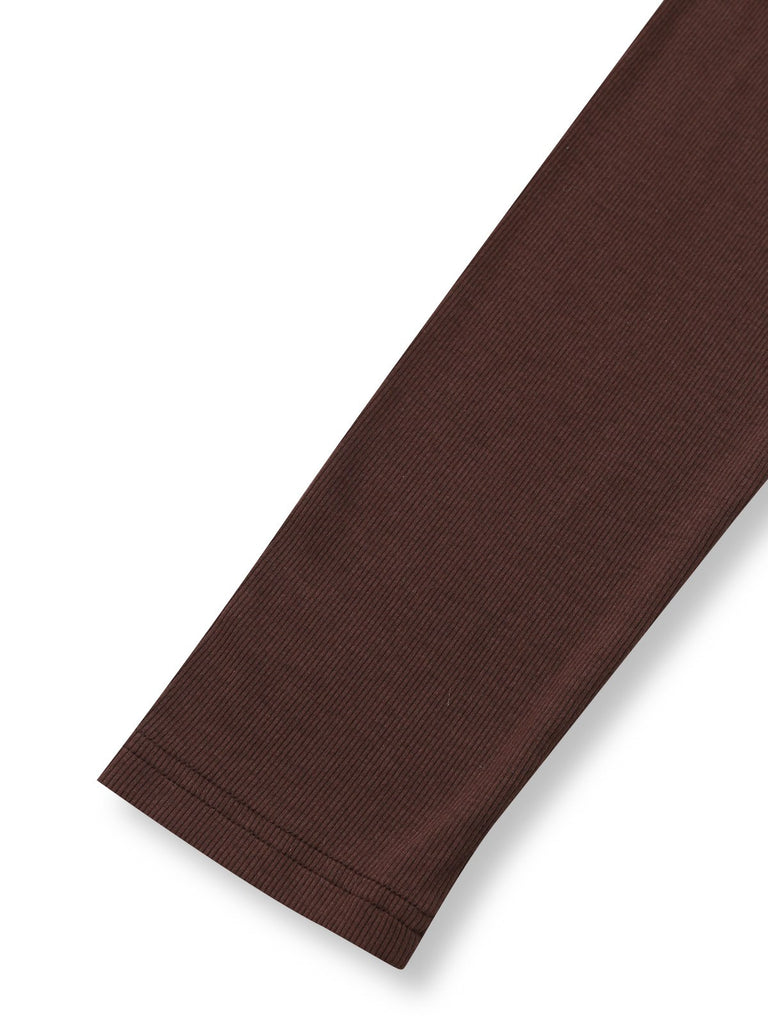 [Pre-Sale] Brown 1970s Knitted Plaid Asymmetrical Neck Dress