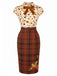 [Pre-Sale] Brown 1960s Thanksgiving Pumpkin Pencil Dress