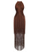Coffee 1920s Solid Fringe Halter Sleeveless Dress