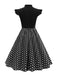 1950s Polka Dot Bow Swing Dress