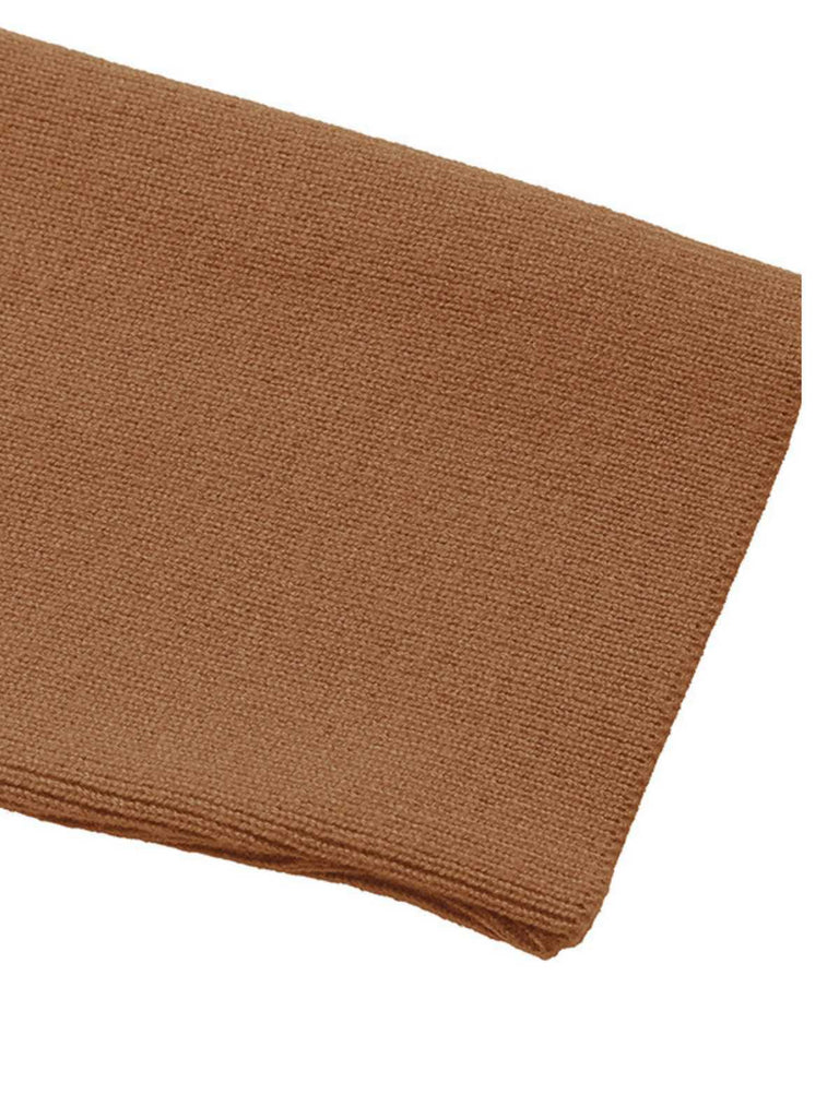 Brown 1970s Irregular Button Patchwork Knit Top