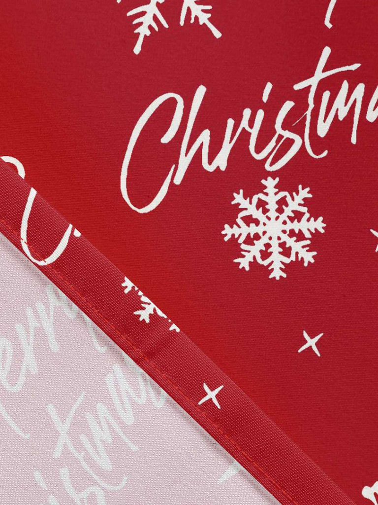 1950s Christmas Tartan Fur Trimmed High-Low Hem Dress