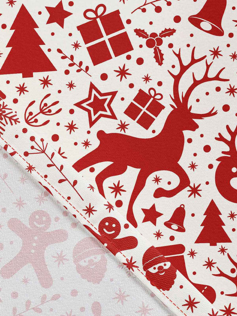 1950s Christmas Tartan Fur Trimmed High-Low Hem Dress