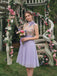 [Pre-Sale] Purple 1950s Floral Embroidered Tie Pleated Dress