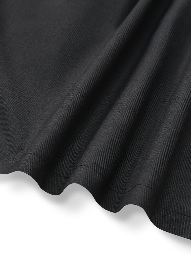 [Pre-Sale] Grey 1960s Peter Pan Collar Lace Fake Two-Piece Dress