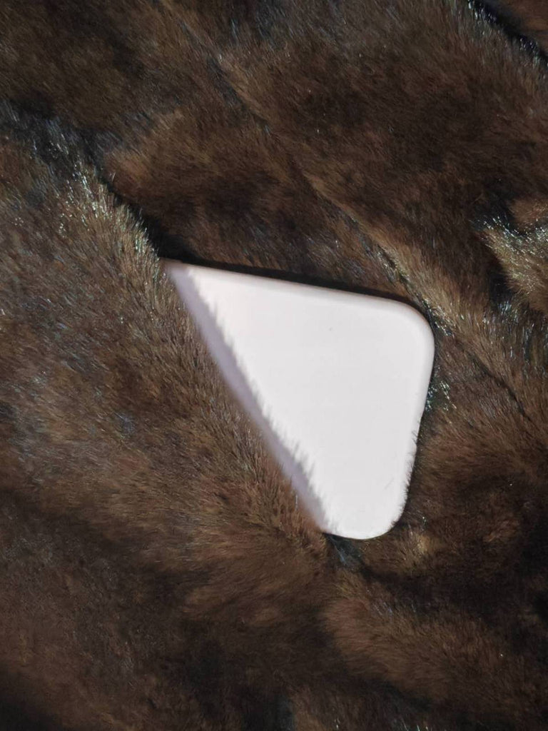 1950s Solid Lapel Artifical Fur Robe Coat