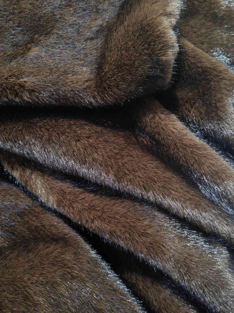 1950s Solid Lapel Artifical Fur Robe Coat