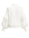 [Pre-Sale] White 1940s Ruffle Lantern Sleeve Tie-Front Blouse